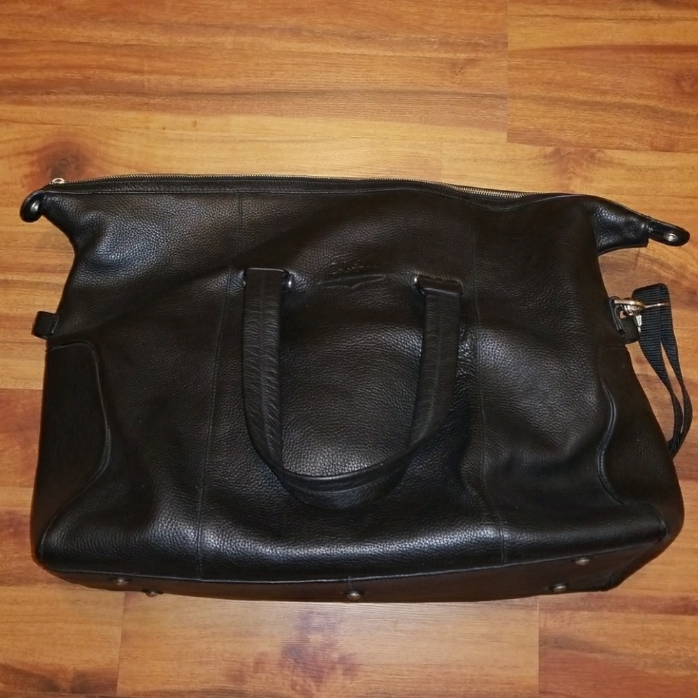NWOT Cole Haan travel luggage black leather